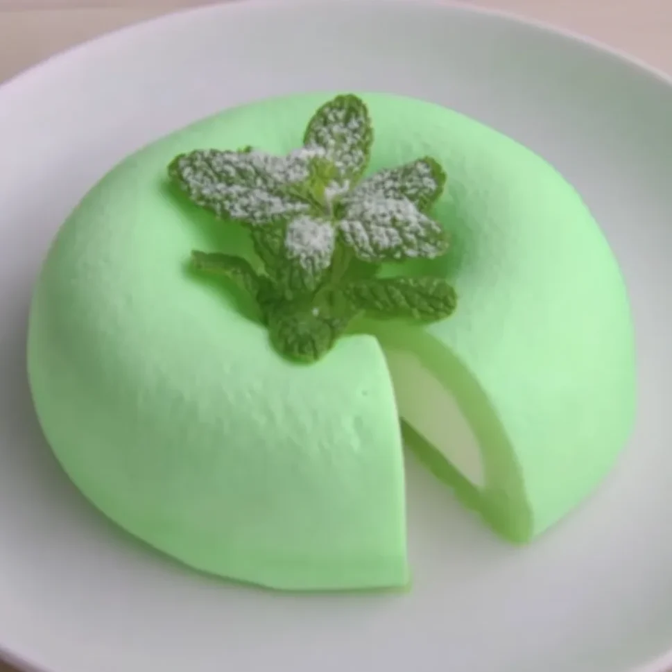 Homemade soft cheese infused with mint and melon served with crackers and honey.