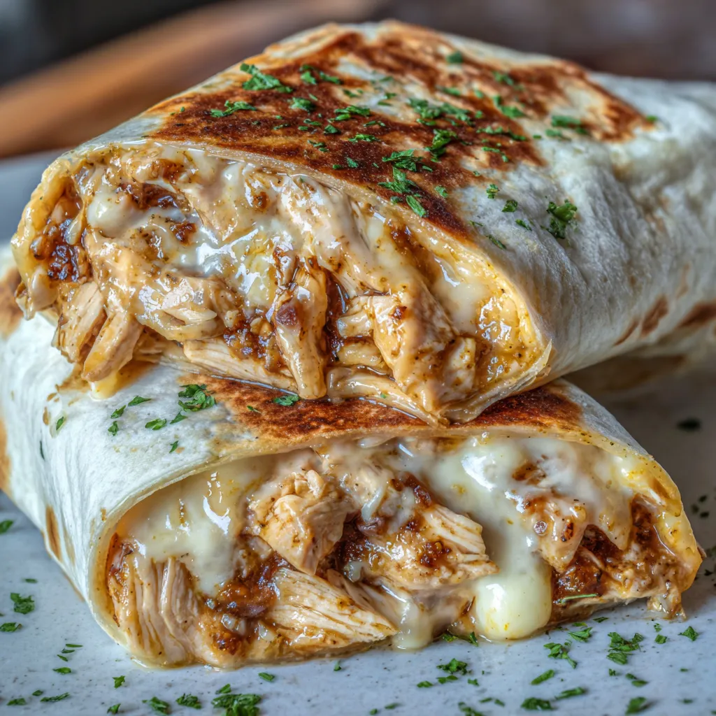 Plate of wraps with dipping sauce and parsley garnish.