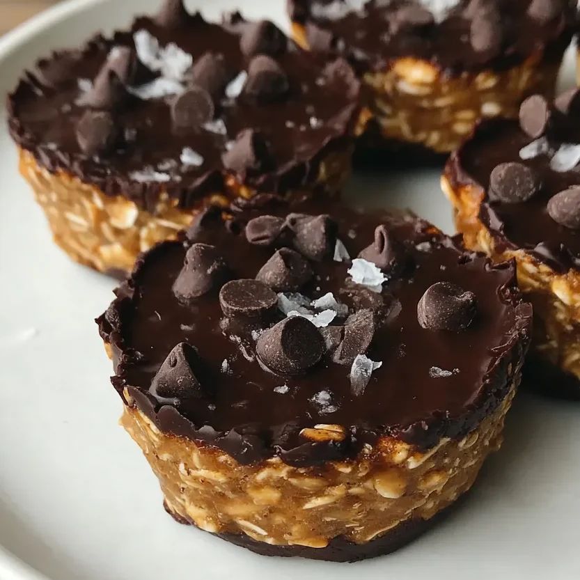 Plate of oatmeal cups with a cup of coffee, cozy breakfast setup.