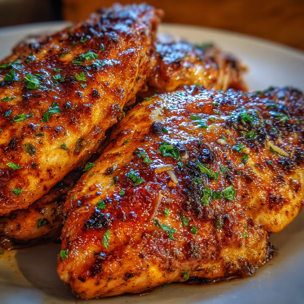 Close-up of sliced chicken breast showing moist, tender texture.