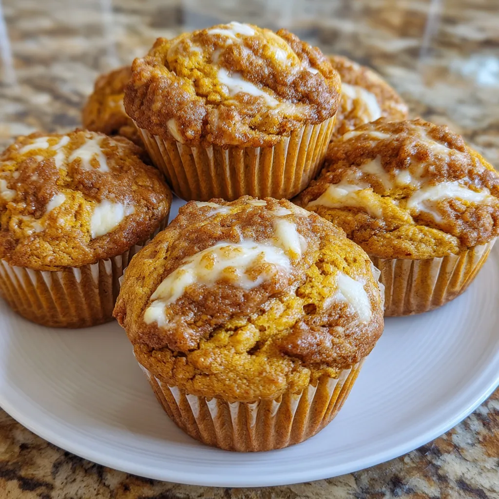 Split muffin showing creamy center swirl
