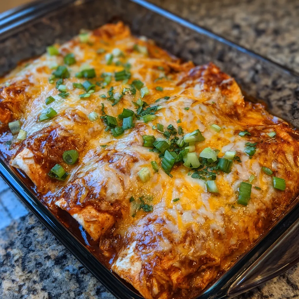 Plate of enchiladas with avocado, sour cream, and lime wedges.