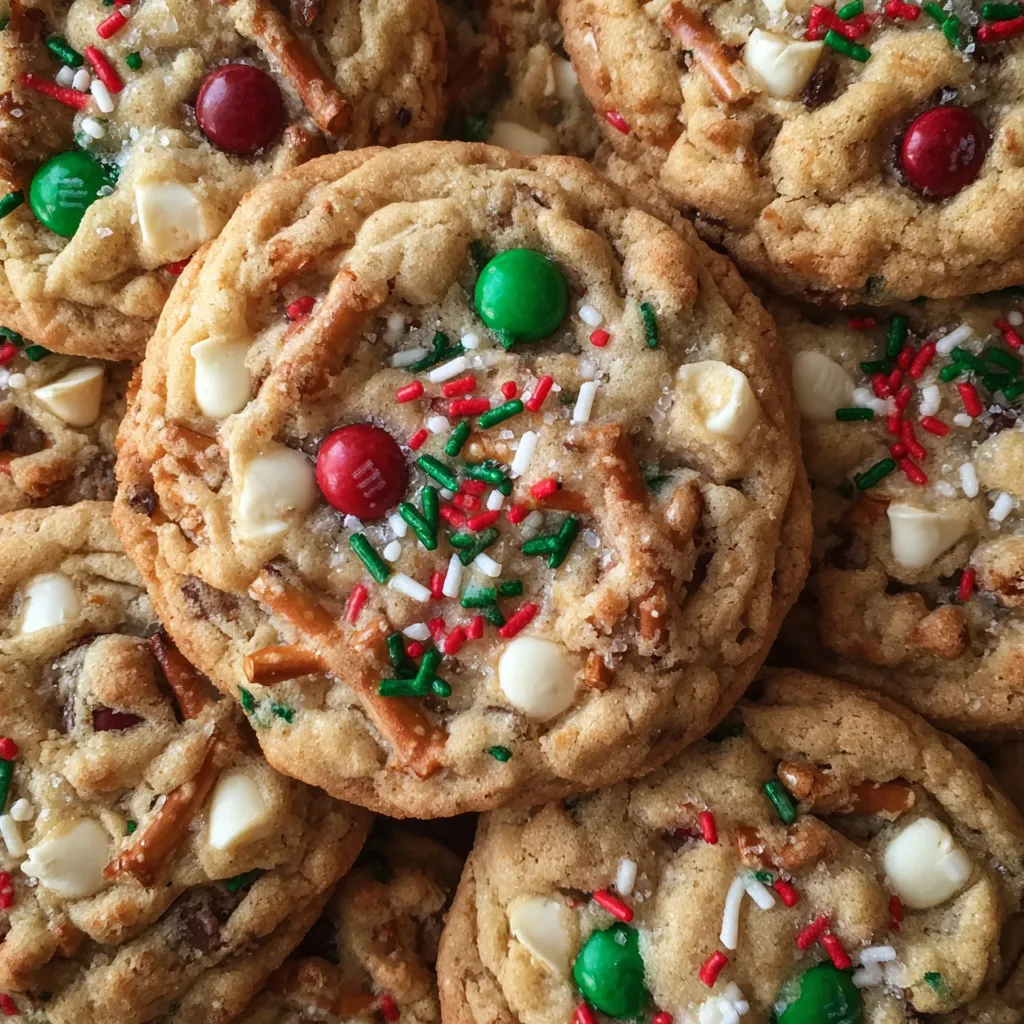 Baking tray of kitchen sink cookies cooling on parchment