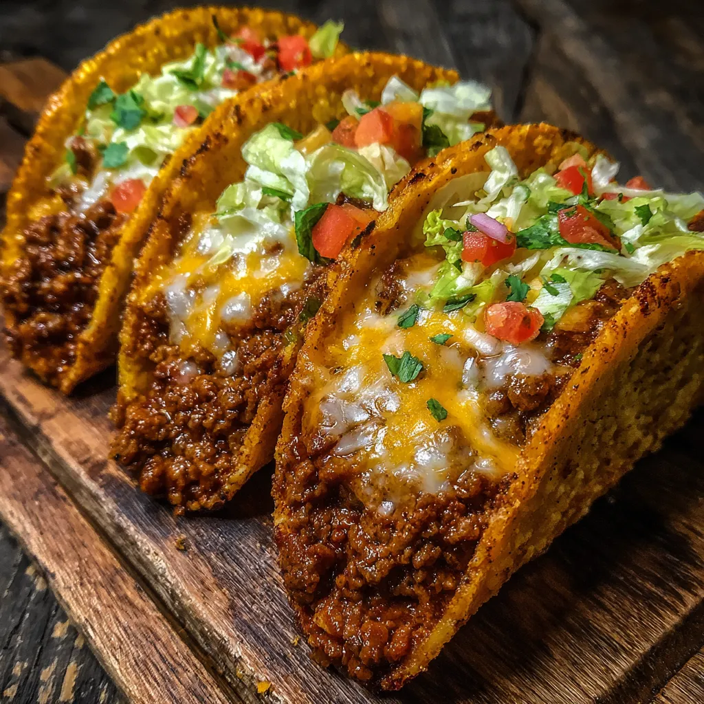 Close-up of taco cut open showing beef and cheese