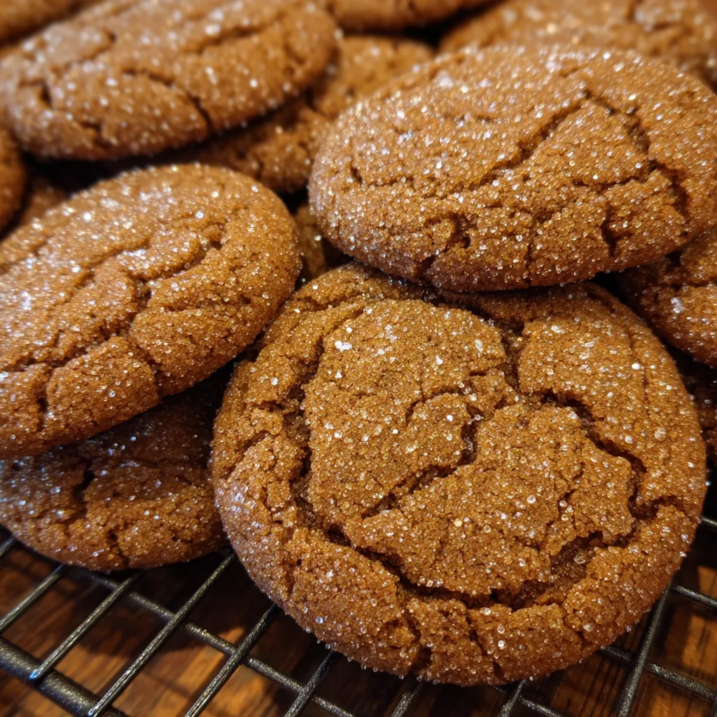 Plate of molasses cookies with cinnamon sticks