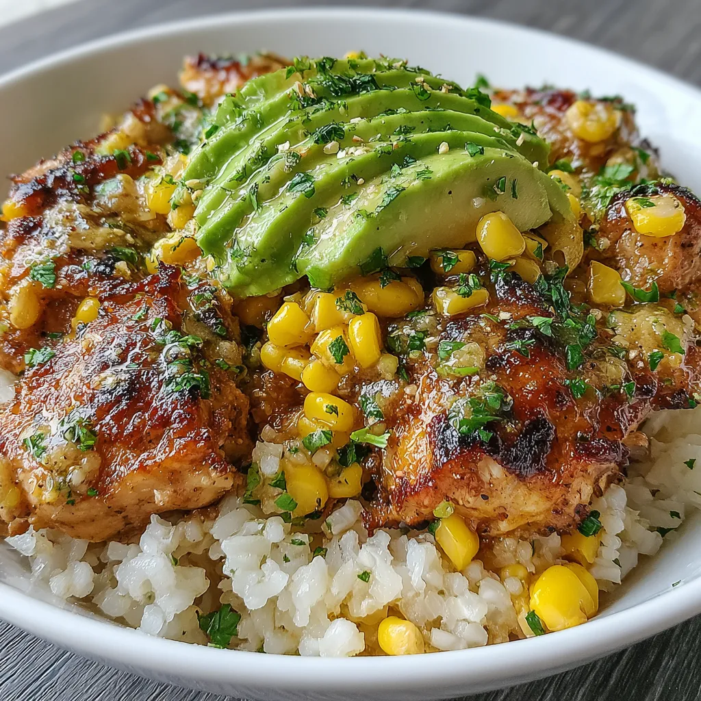 Overhead shot of colorful rice bowl with lime wedge
