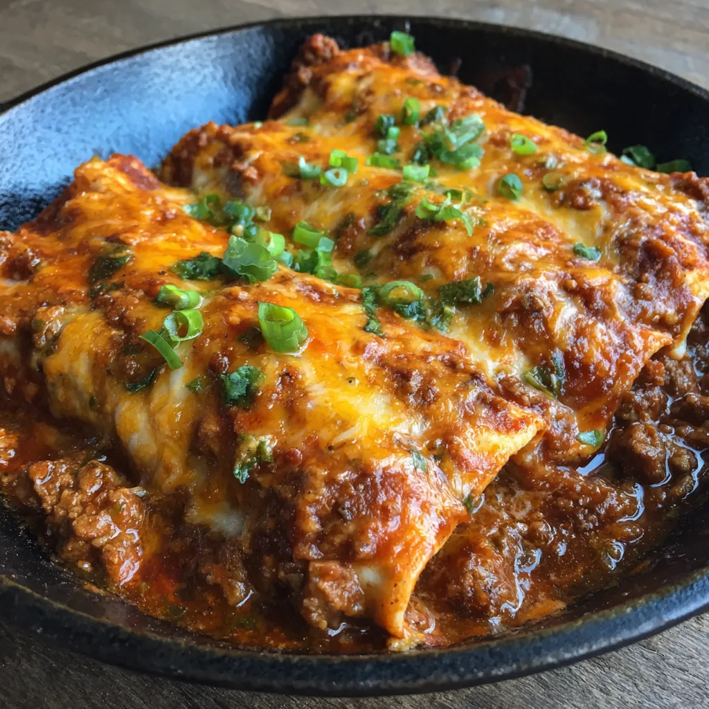 Enchiladas fresh from the oven