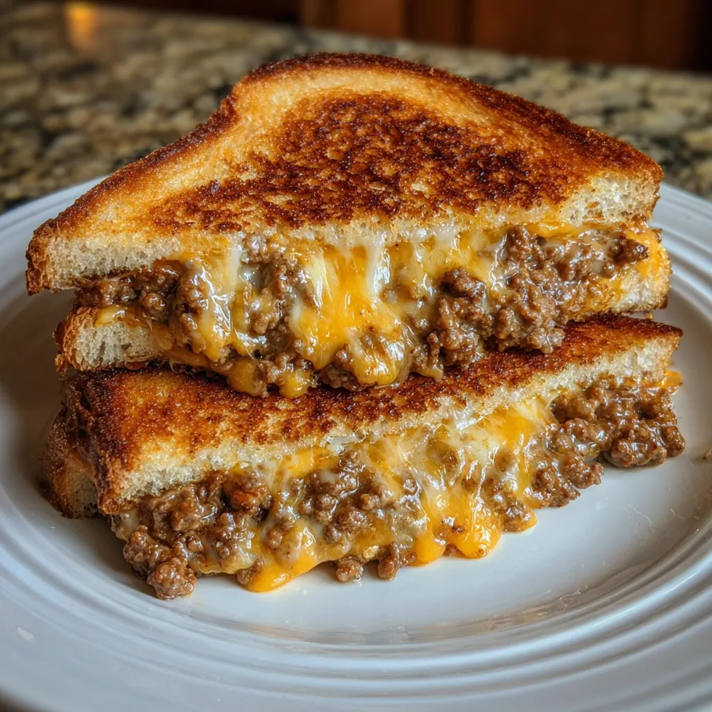 Beef and cheese melt sandwich