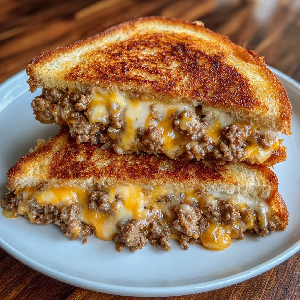 Cheesy ground beef melt