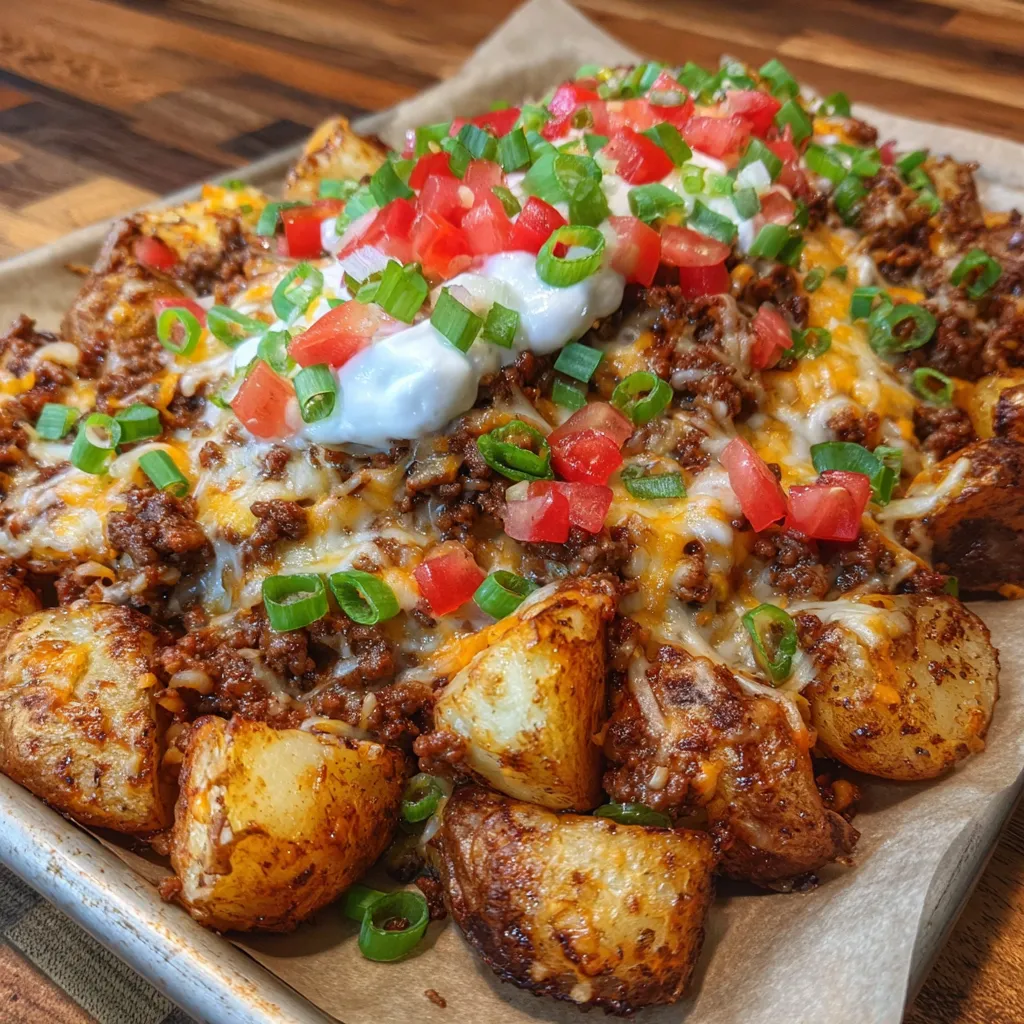 Cheesy taco potatoes