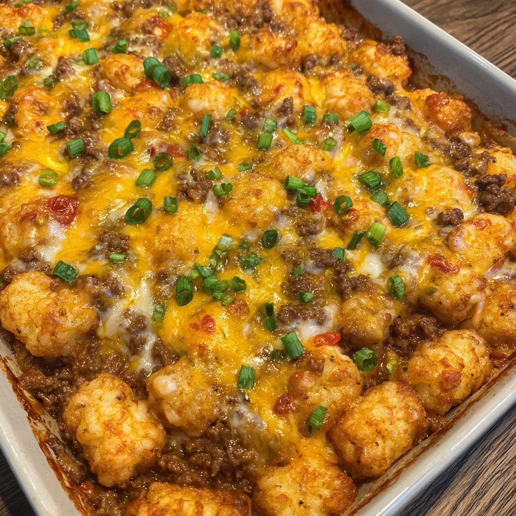 Tater tot casserole baked