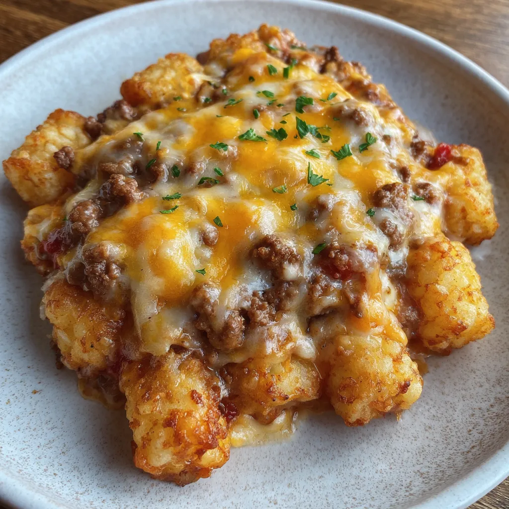 Cowboy casserole with tater tots