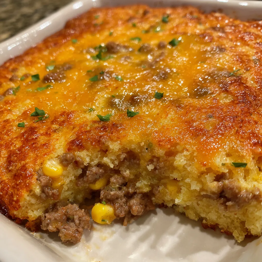 Cornbread casserole fresh baked