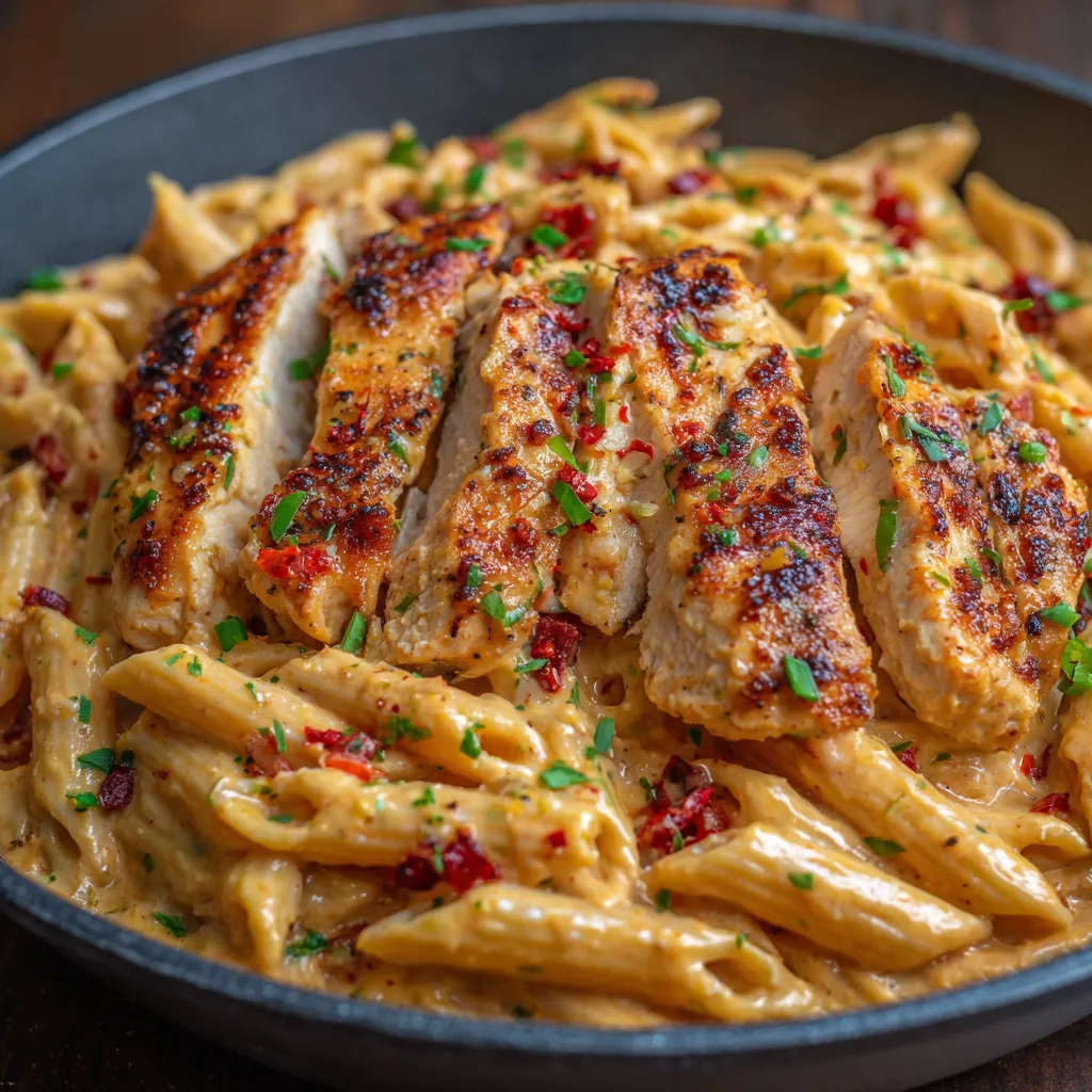 Fork twirling creamy Cajun pasta