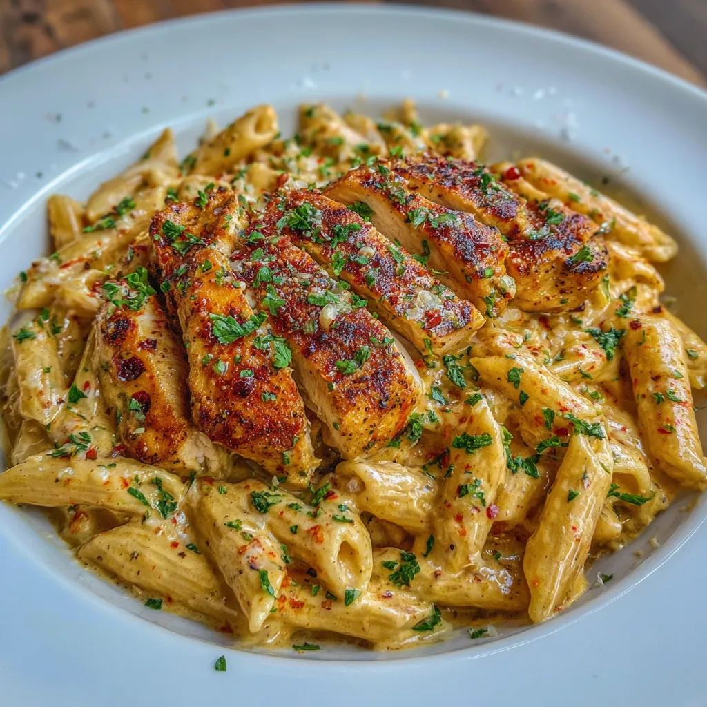 Fork twirling creamy Cajun pasta