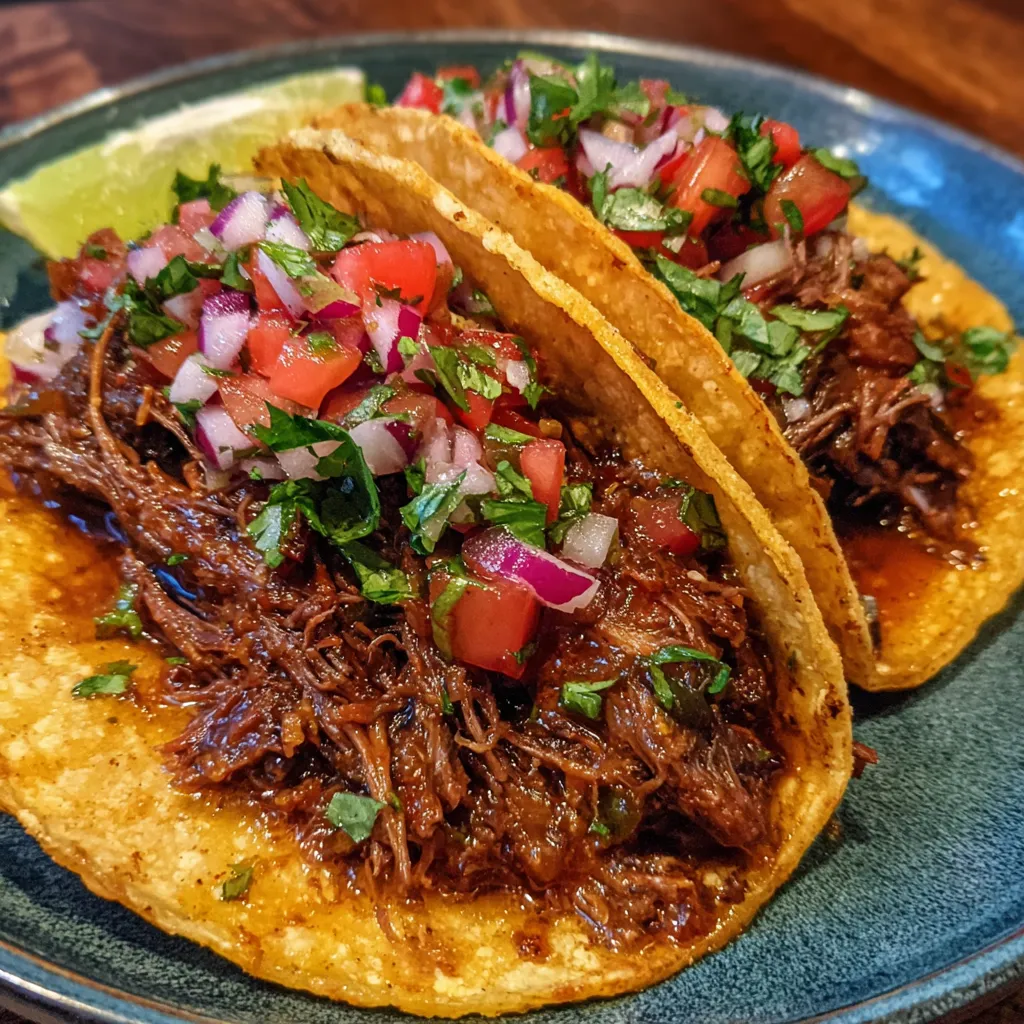 Shredded birria beef