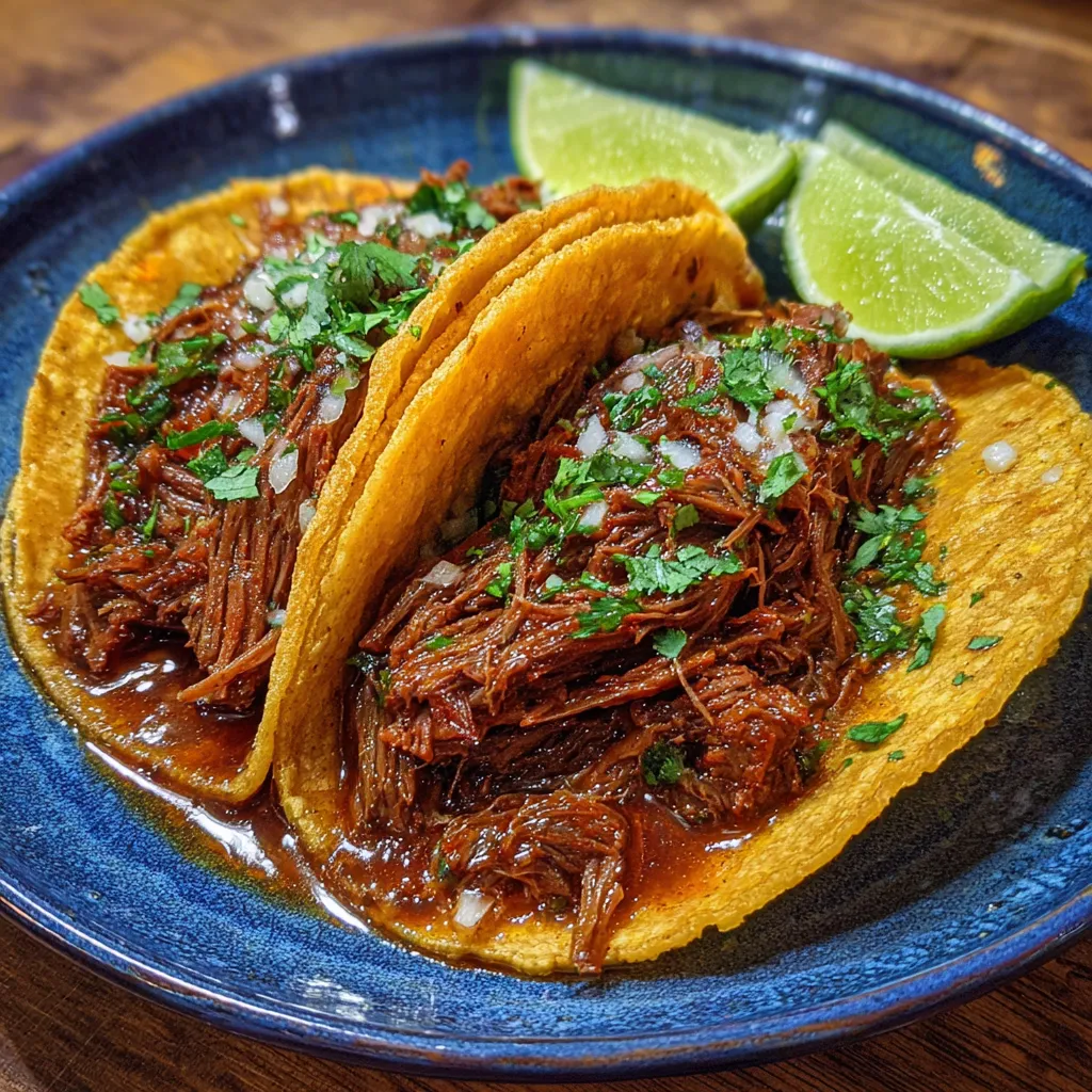 Crock pot birria tacos