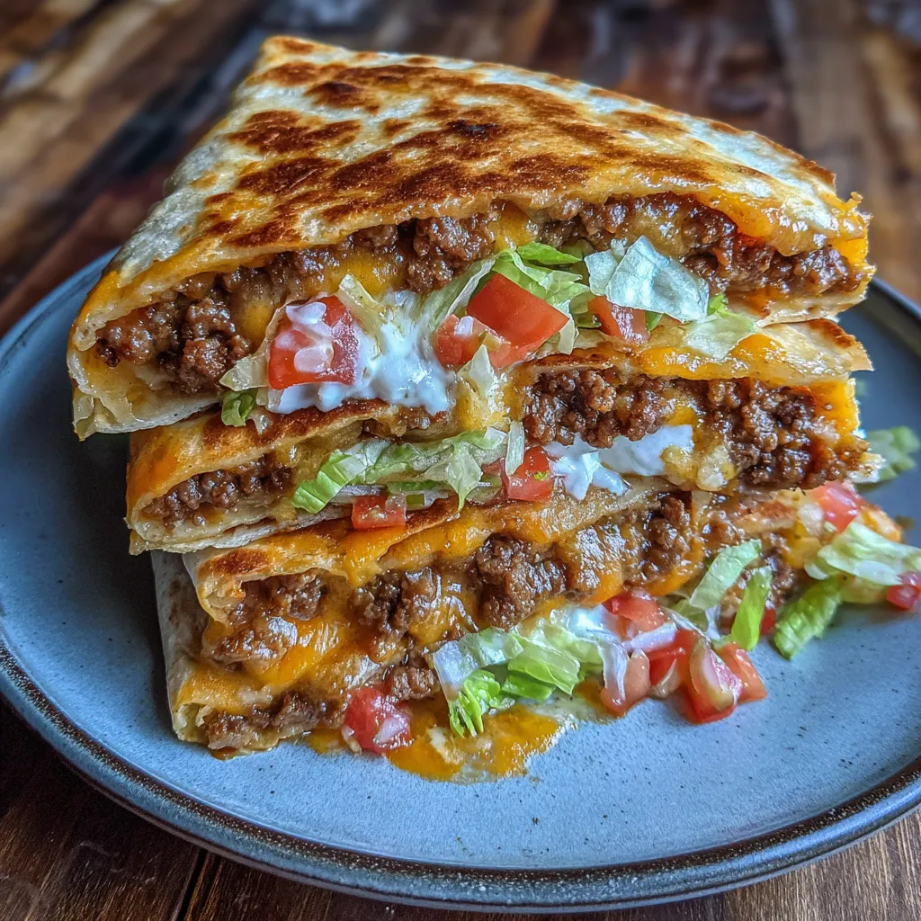 Crunchwrap with fresh toppings