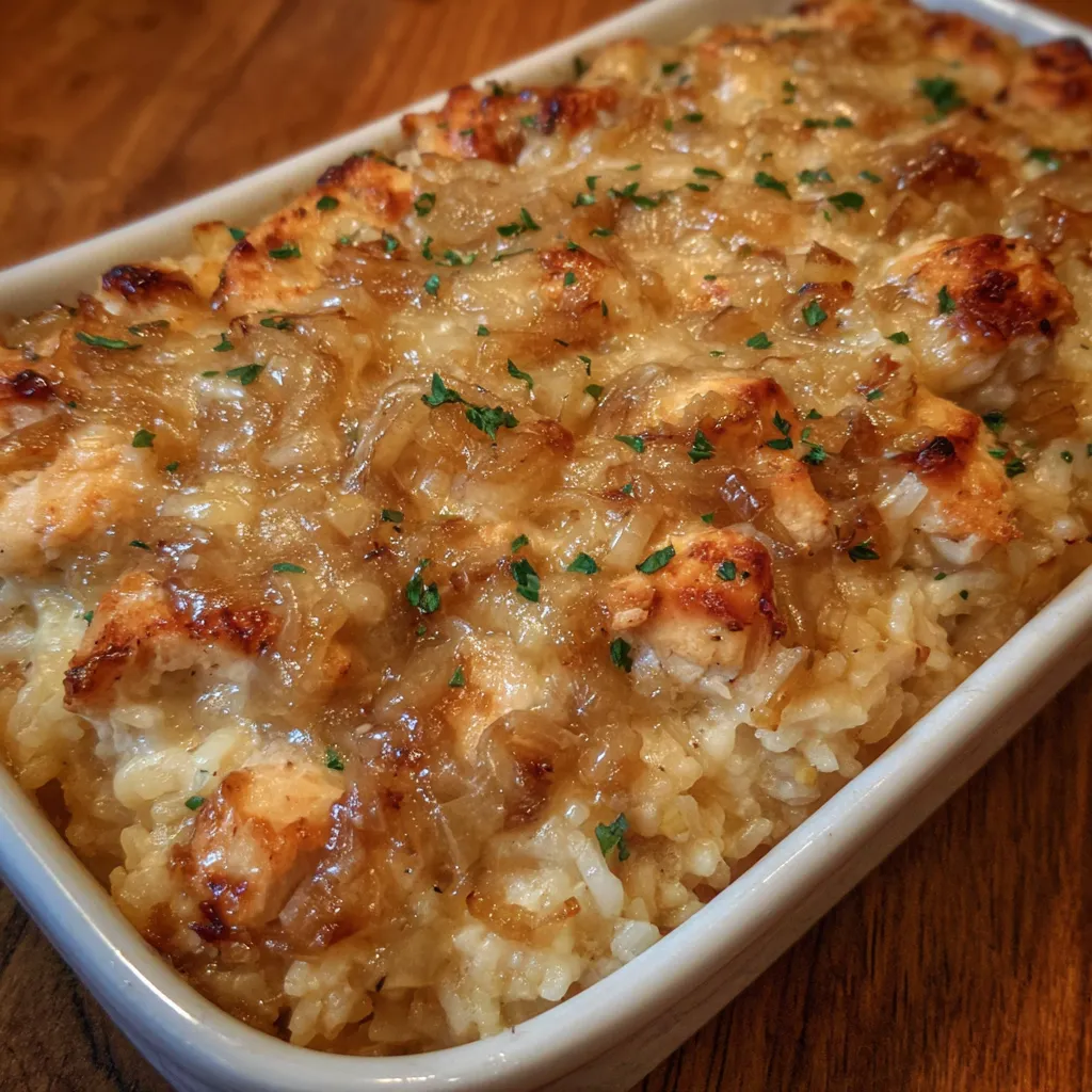 Spoonful of chicken rice casserole