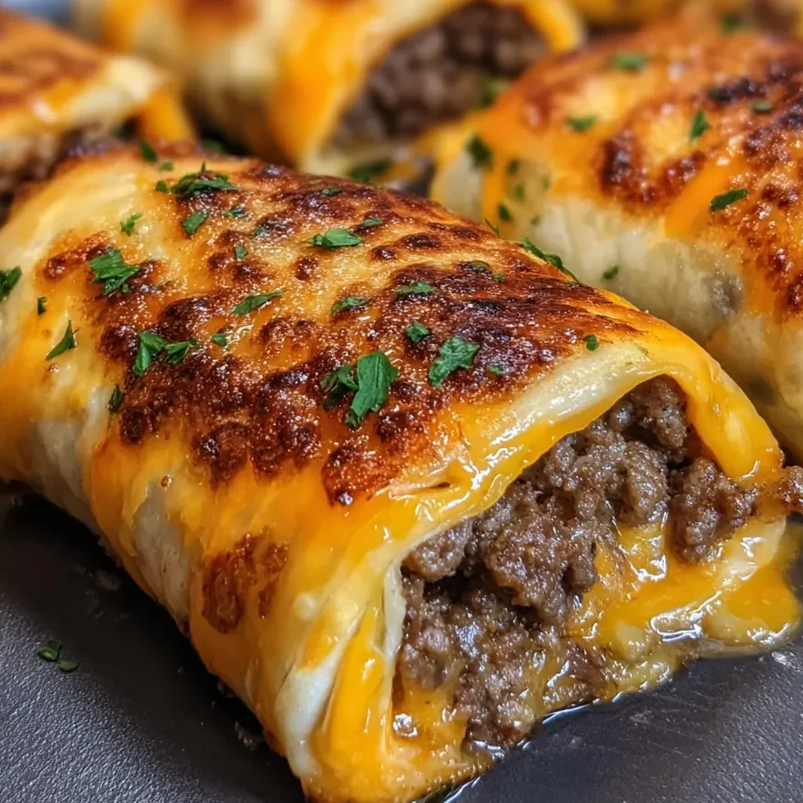 Garlic butter rollups on tray