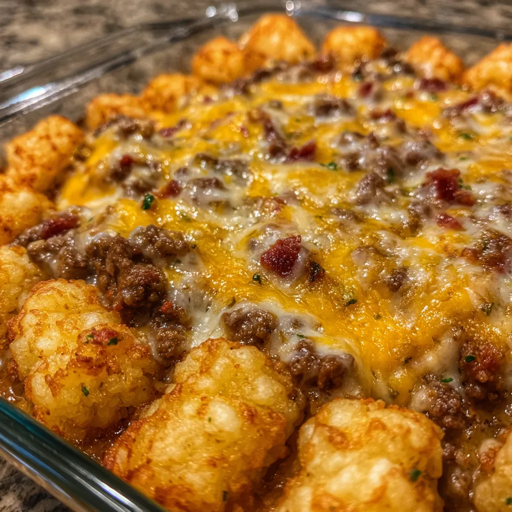 Close-up of cowboy casserole