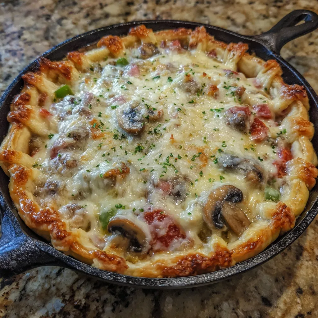 Pot pie fresh from oven