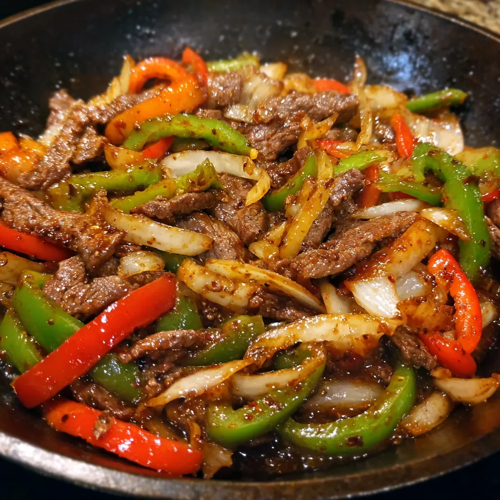 Pepper steak stir fry