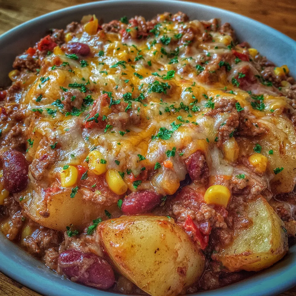 Slow cooker cowboy casserole