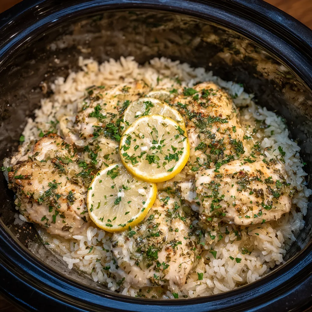 Slow cooker chicken rice