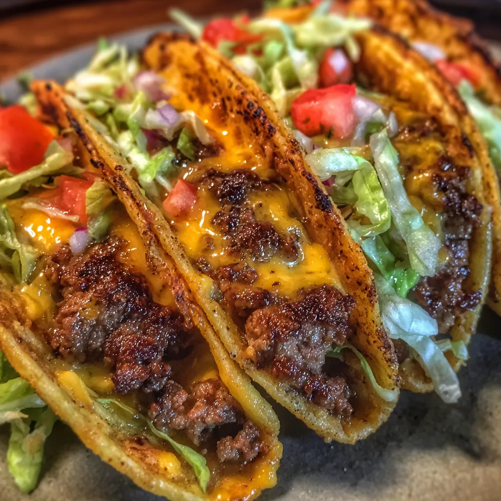 Smash burger taco folded