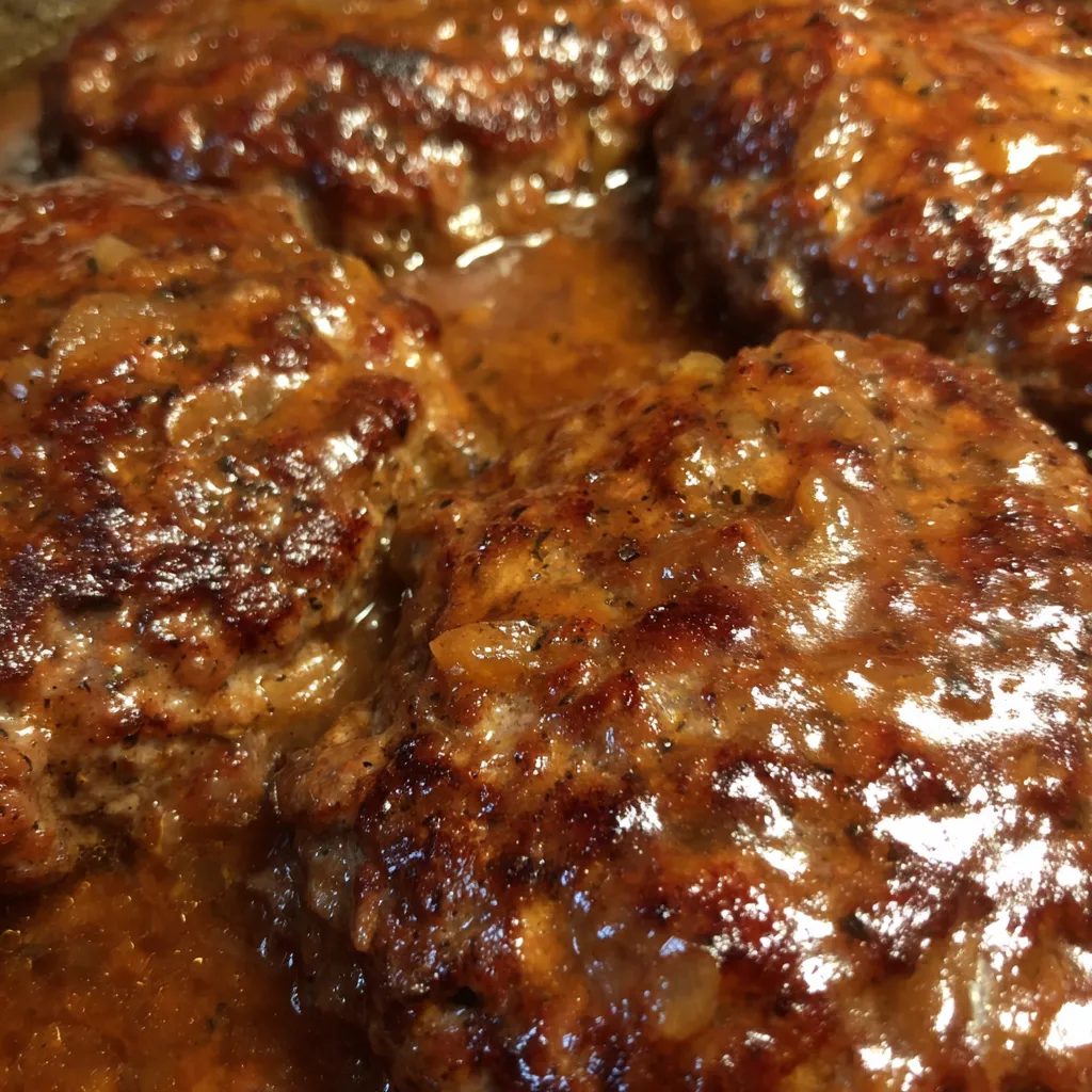 Close-up of poor mans steak