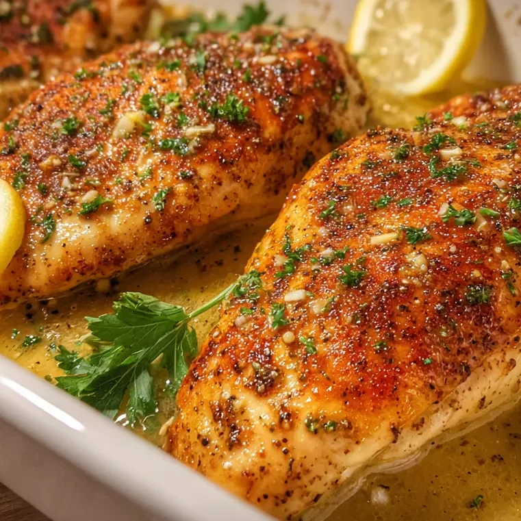 Buttery noodles with chicken