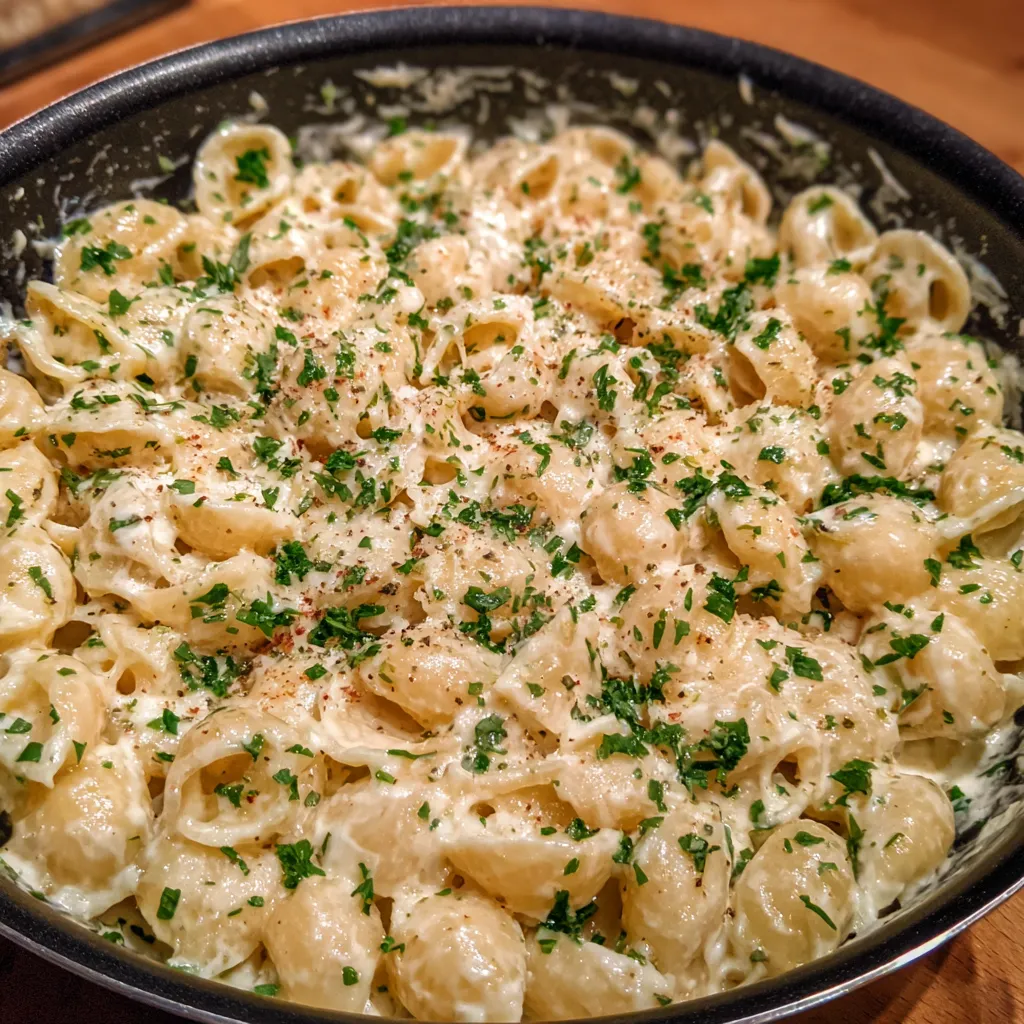 Gourmet mac and cheese with herbs