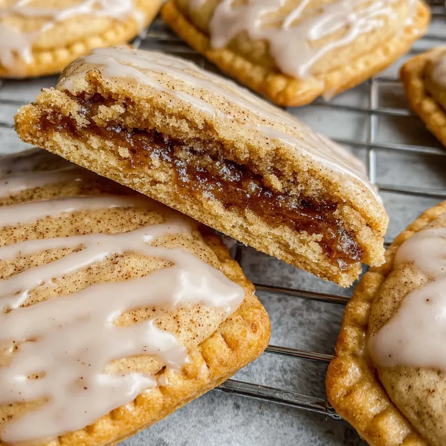 Pop tart inspired cookies with glaze