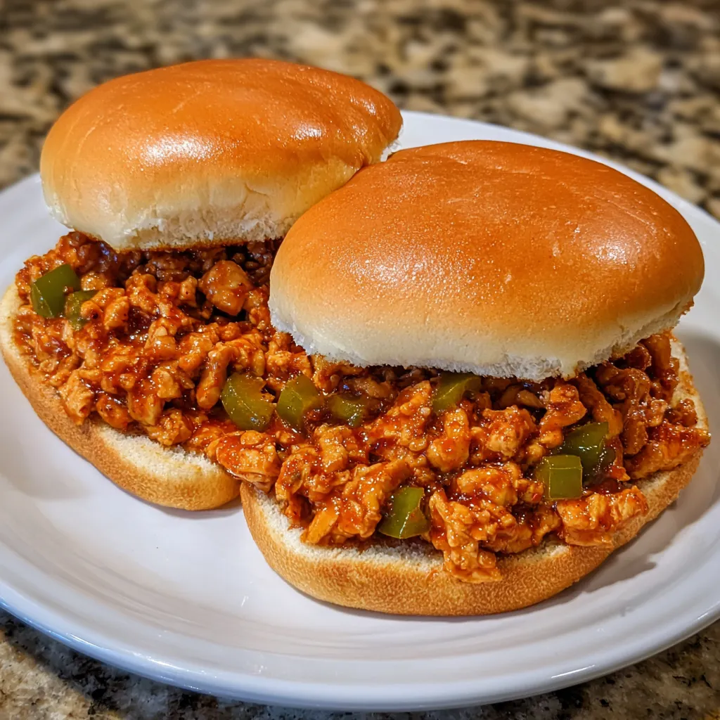 Close-up of sloppy joe filling