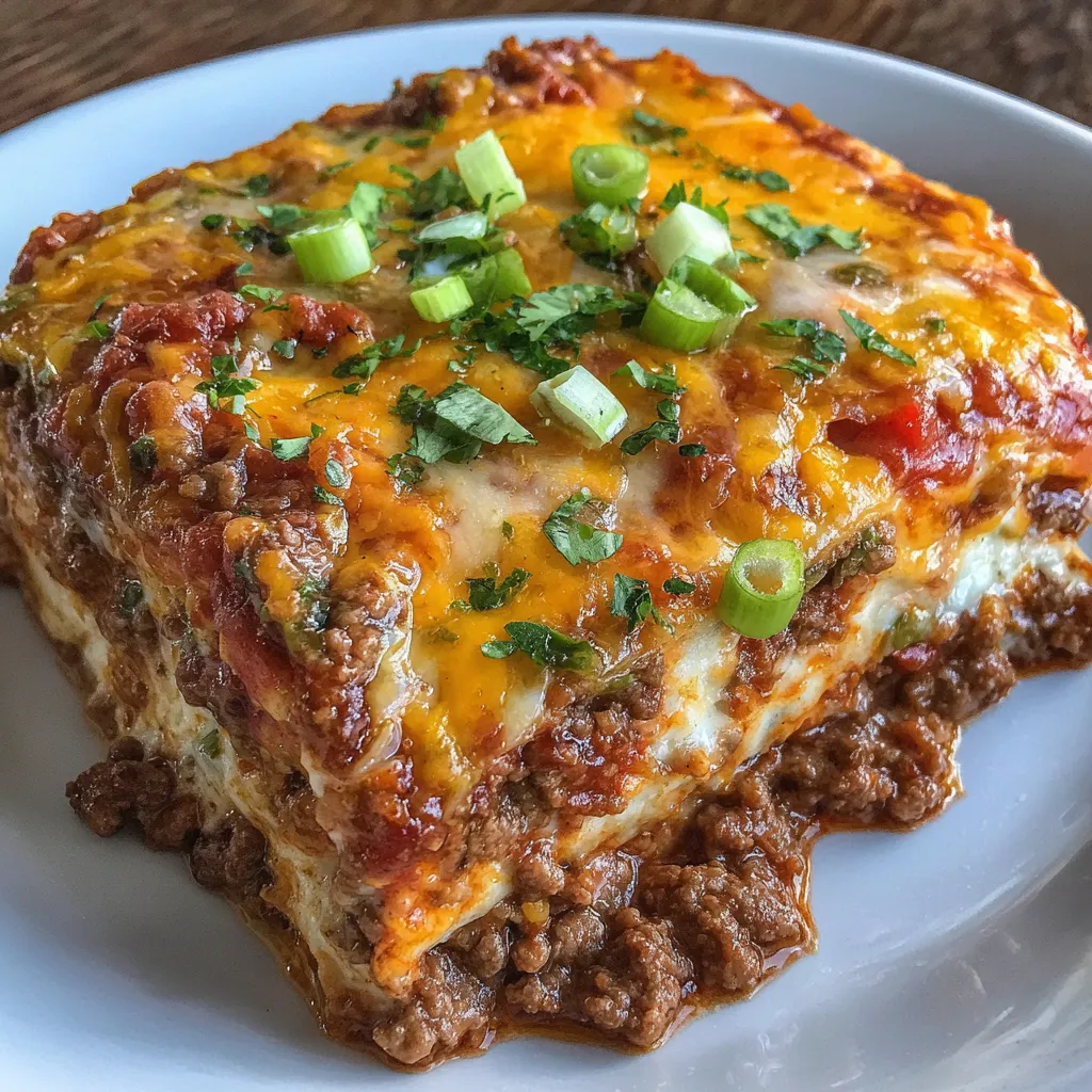 Beef burrito casserole with beans