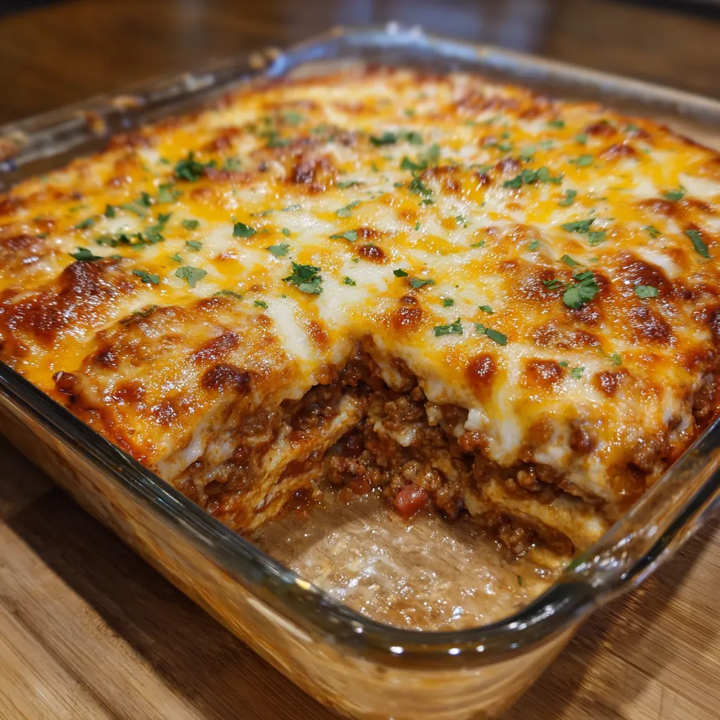 Mexican burrito casserole bake