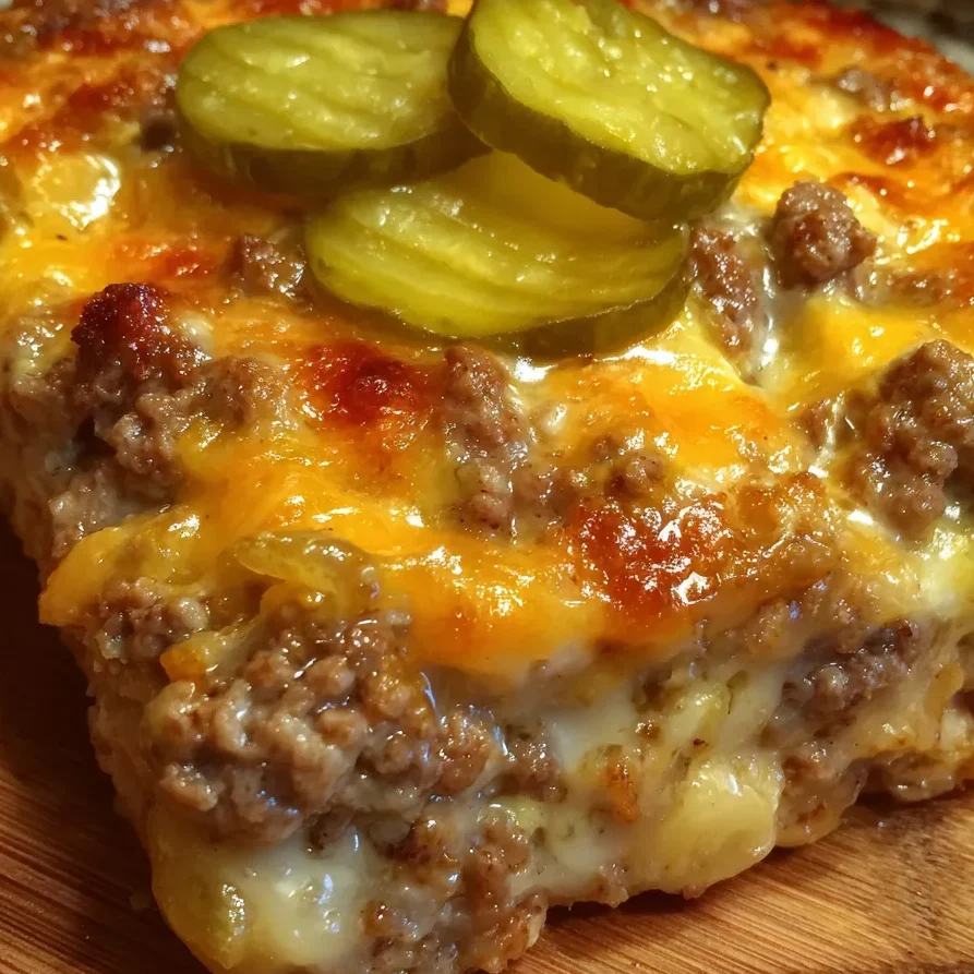 Close-up of Big Mac casserole