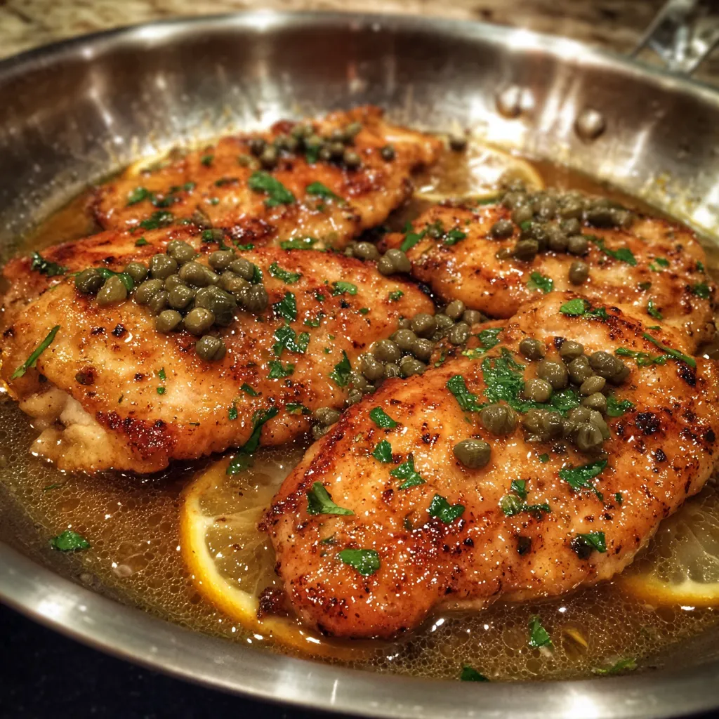Chicken piccata with lemon sauce