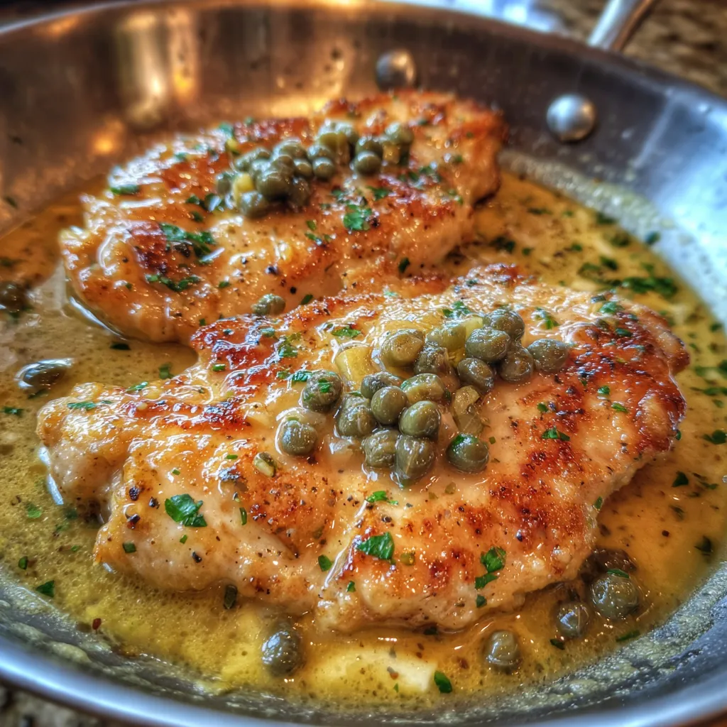 Pan seared chicken piccata