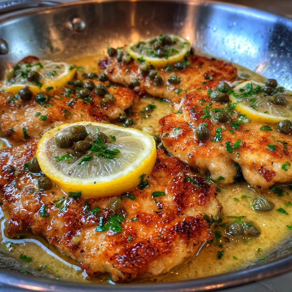 Chicken piccata with lemon sauce