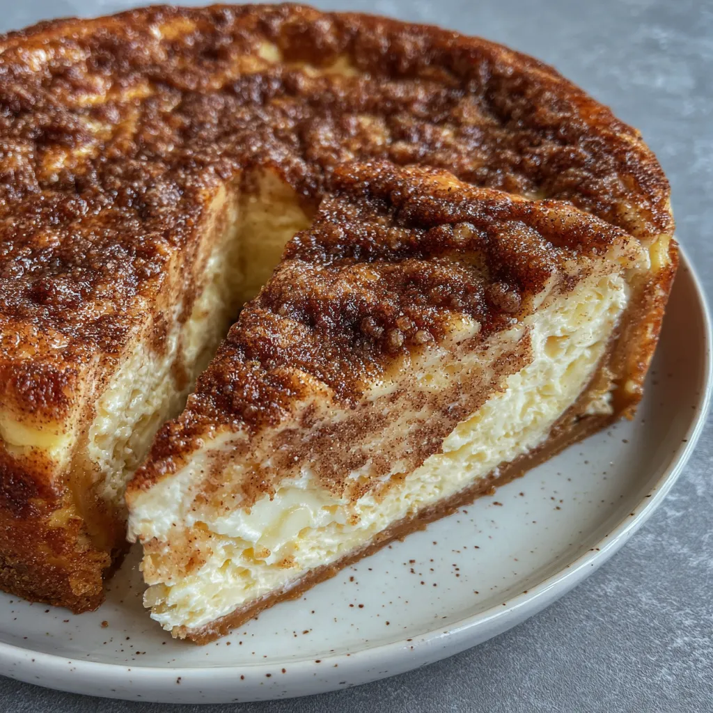 Crescent roll churro cheesecake