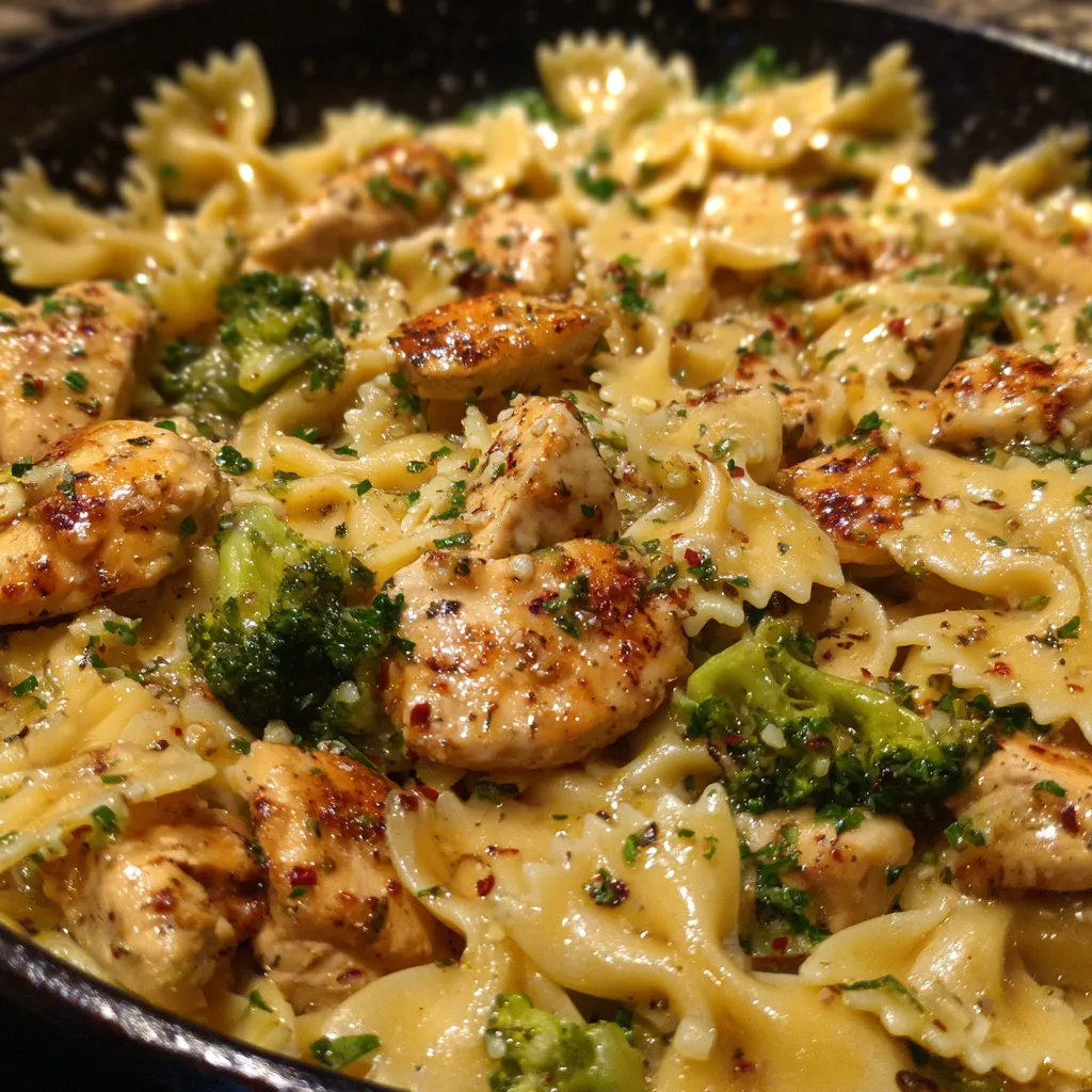 Lemon garlic chicken pasta bowl
