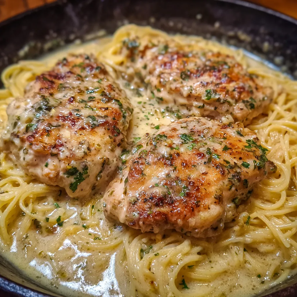 Angel chicken pasta plate