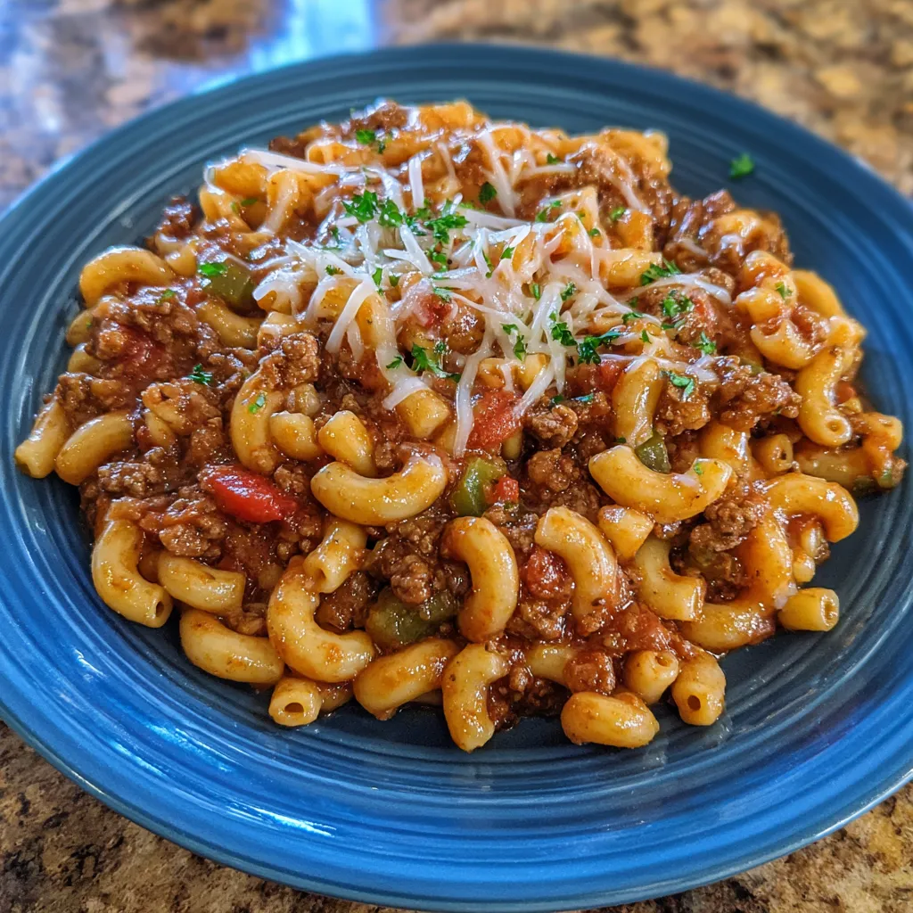 Crockpot ground beef pasta with cheese