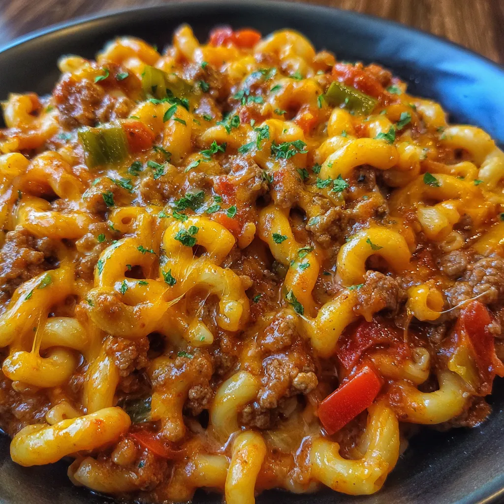 One pot beef pasta comfort food