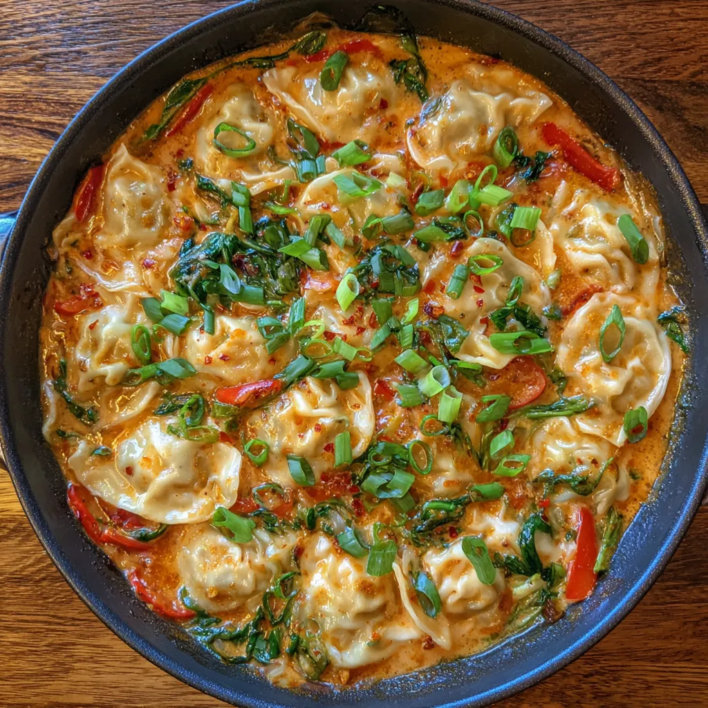One pan dumpling bake red curry