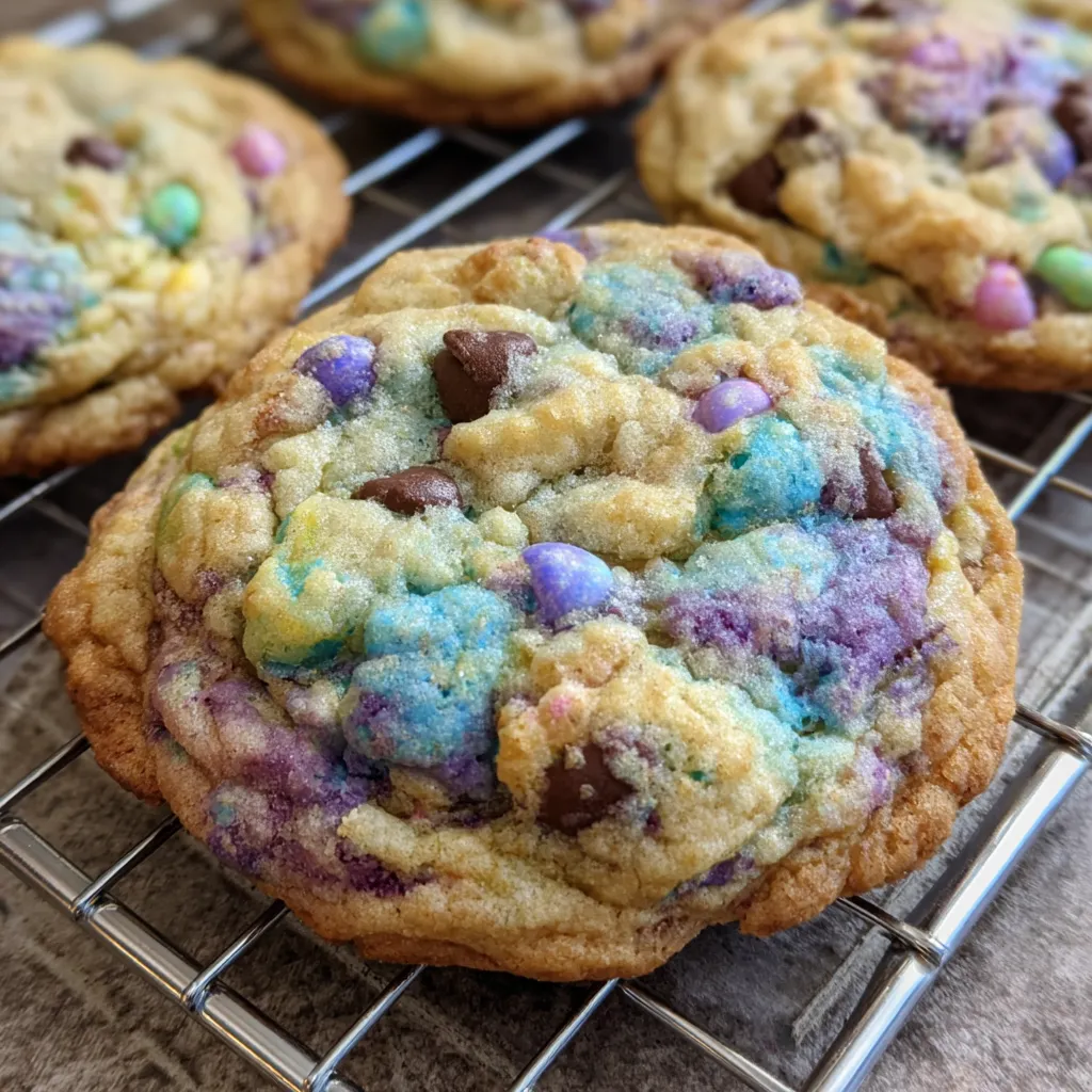 Easter marbled cookies pastel