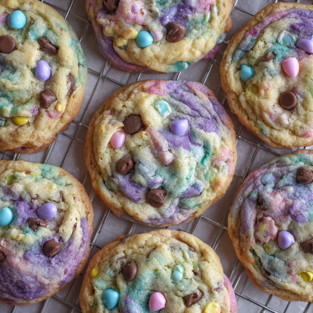 Swirled pastel cookie dough cookies