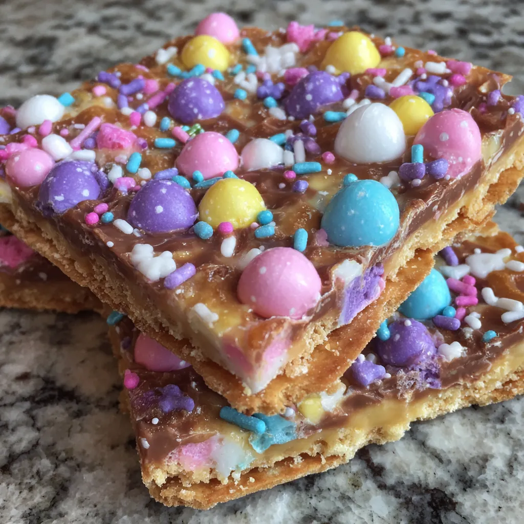 Chocolate saltine bark Easter candy